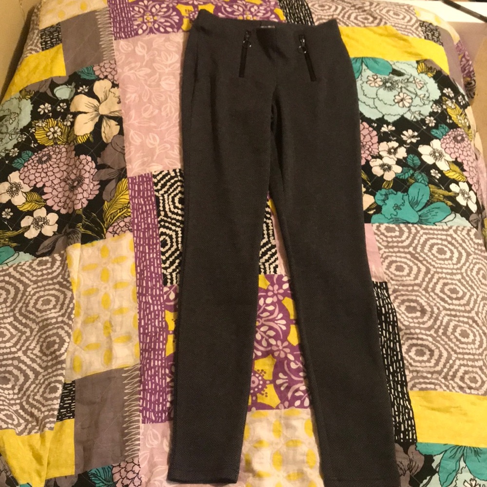 Gray Pink Rose Pants